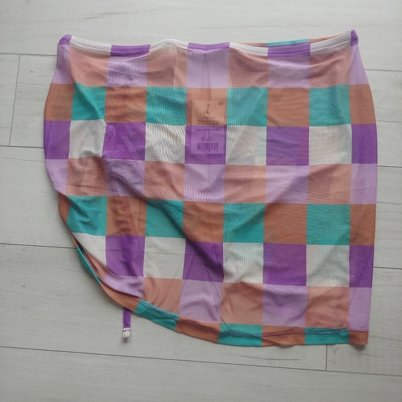 Cotton On BODY NEW Mesh Gathered Beach Mini Skirt - Picture 4 of 9